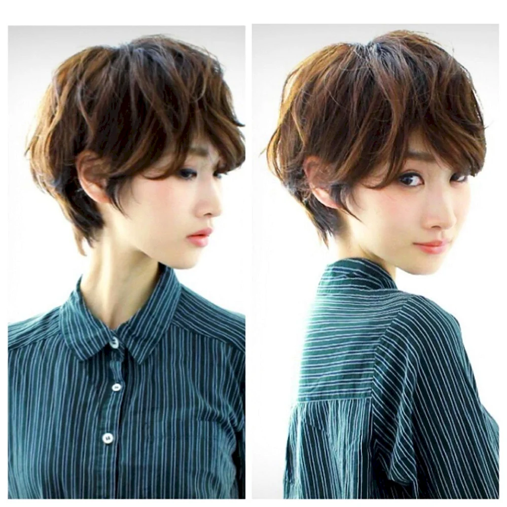 Korean Haircut girl reference Side