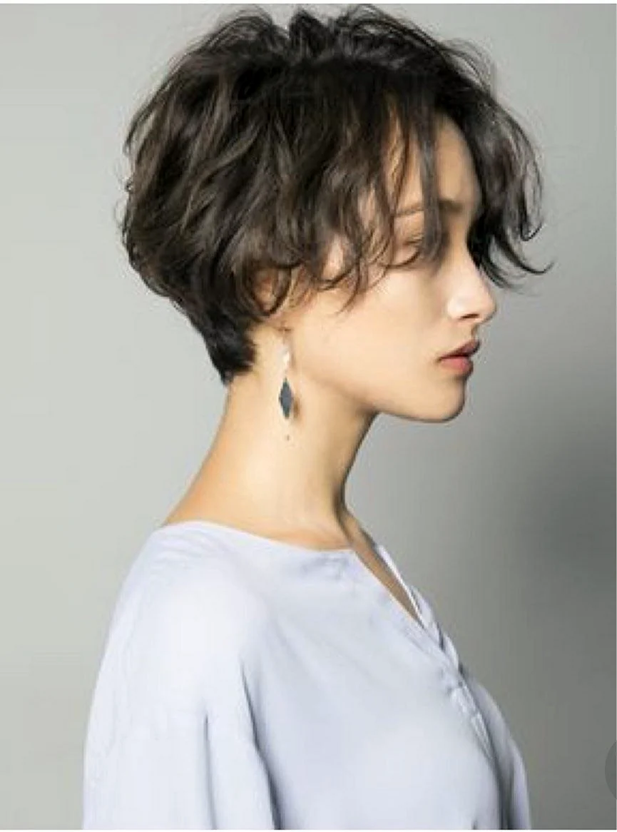 Korean Style short curly hair