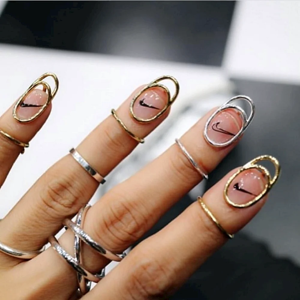 Lacquered Nails Rings