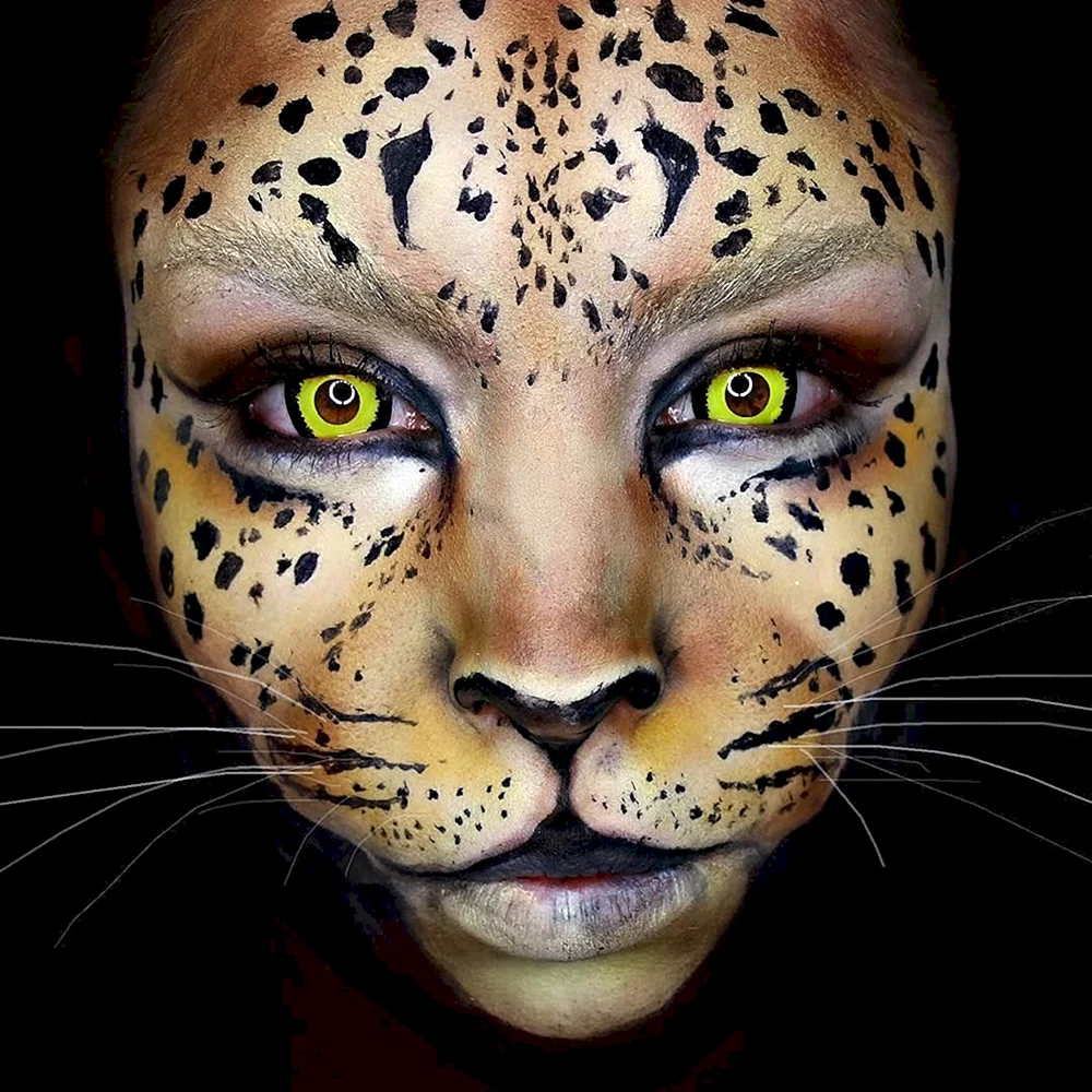 Leopard face Makeup