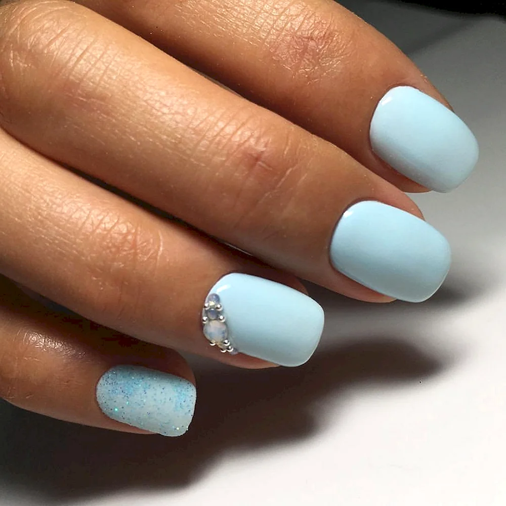 Light Blue Manicure