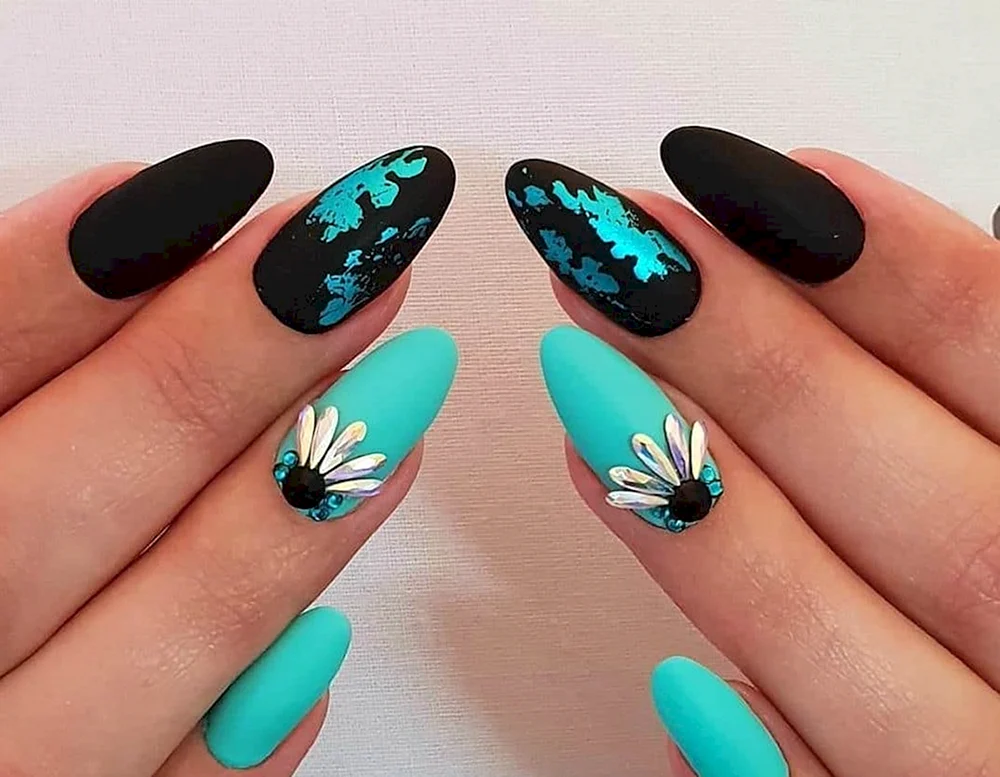 Long Nails Turquoise