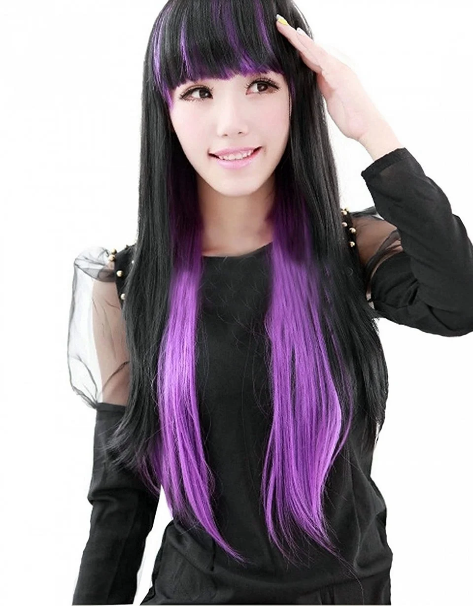 Long Purple Wig
