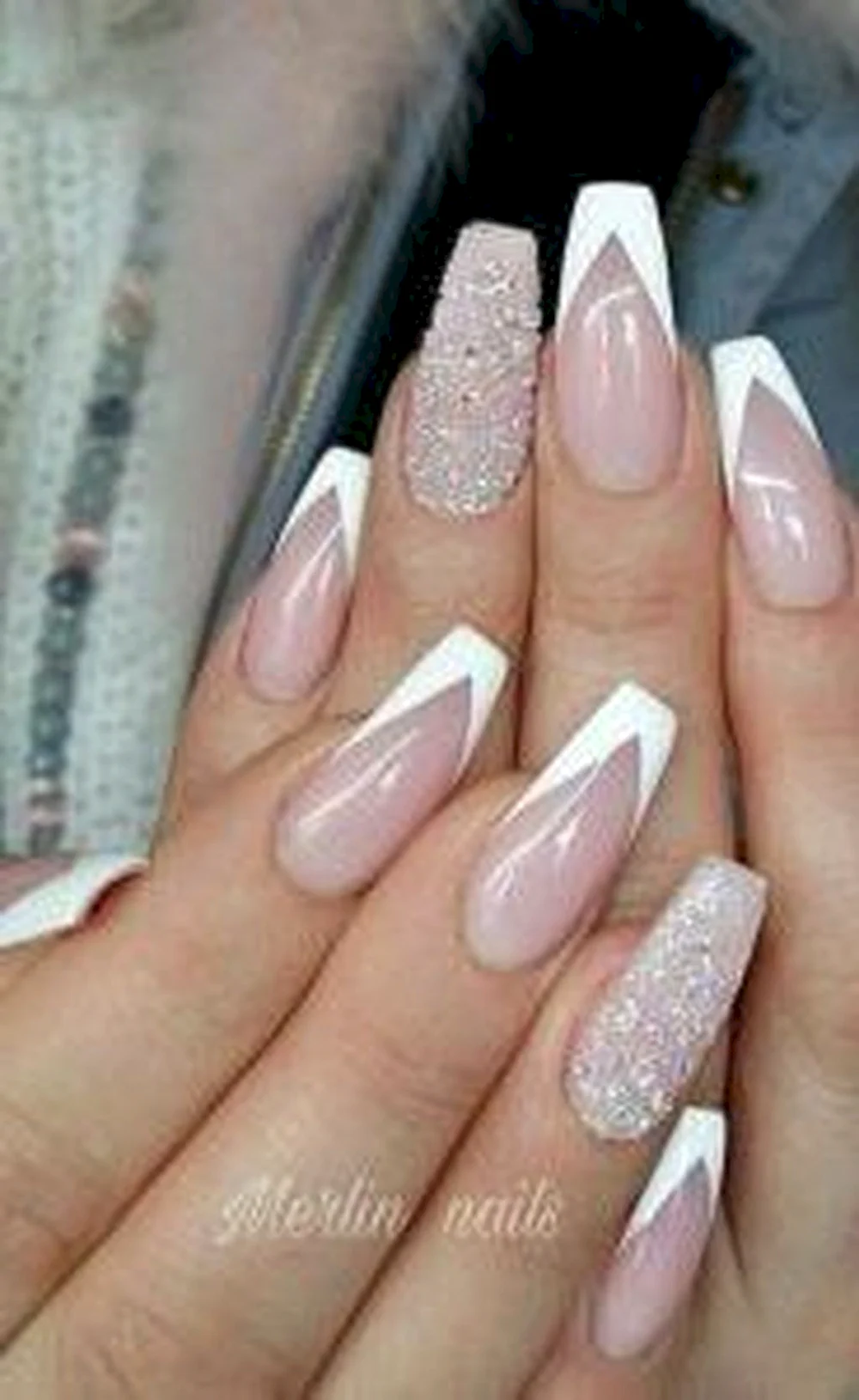 Long_Nails Classic-White-French