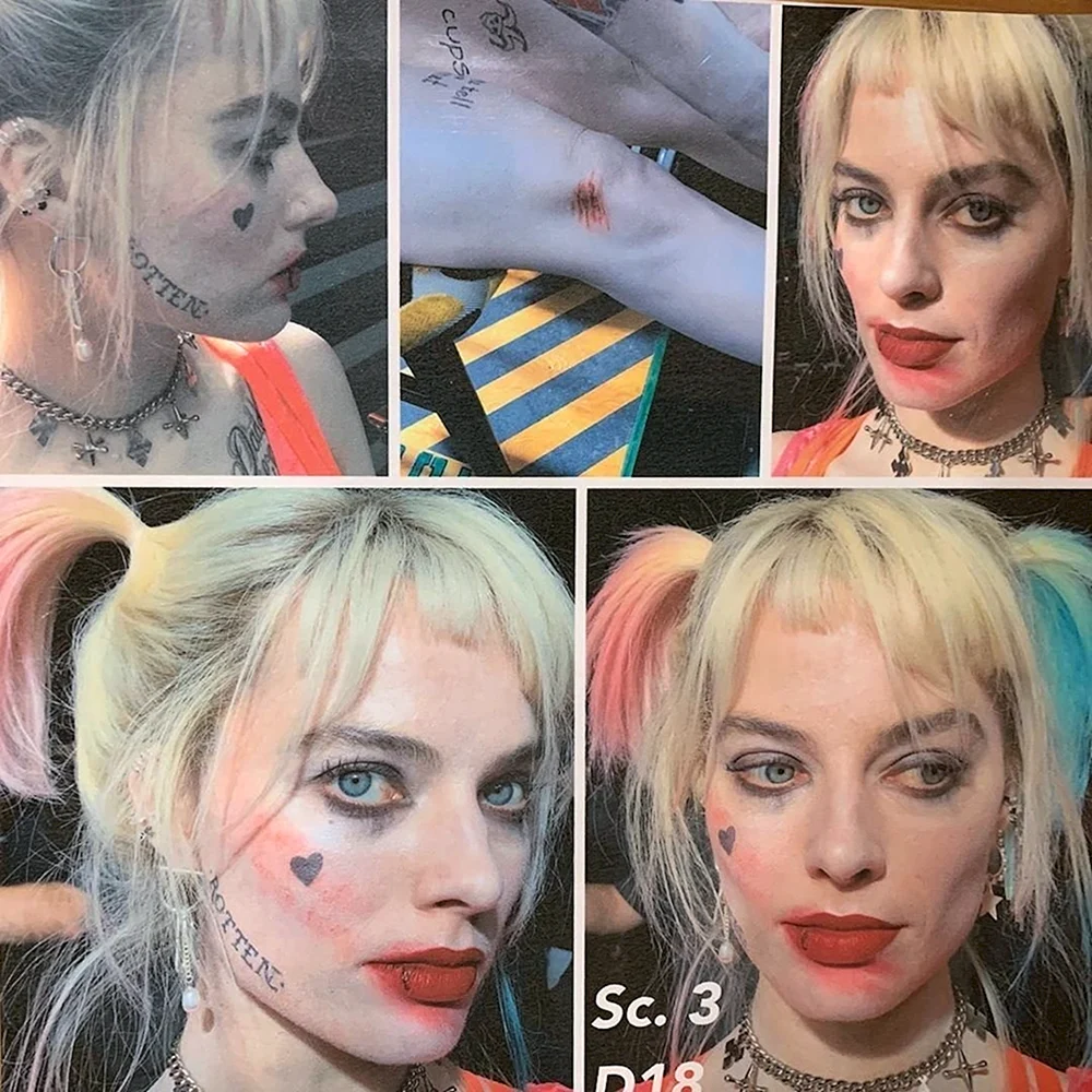 Margot Robbie Harley Quinn with no face Paint
