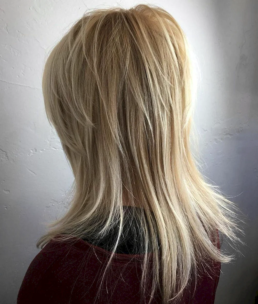 Medium blonde hair