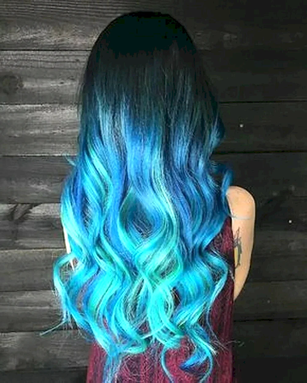 Mermaid Blue Ombre hair