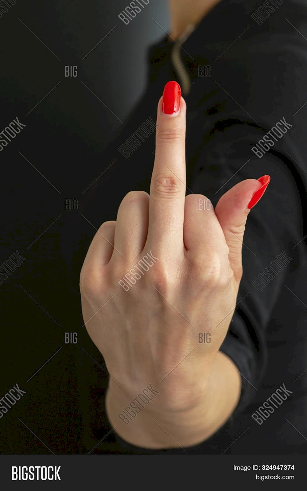 Middle finger gesture