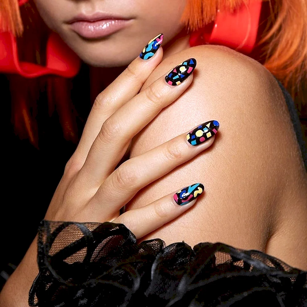 Multicolor Bold Nails