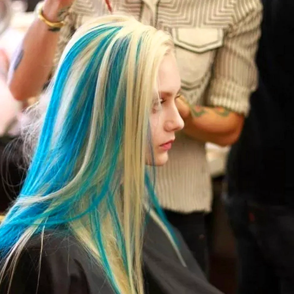 Nastya Kusakina Blue hair
