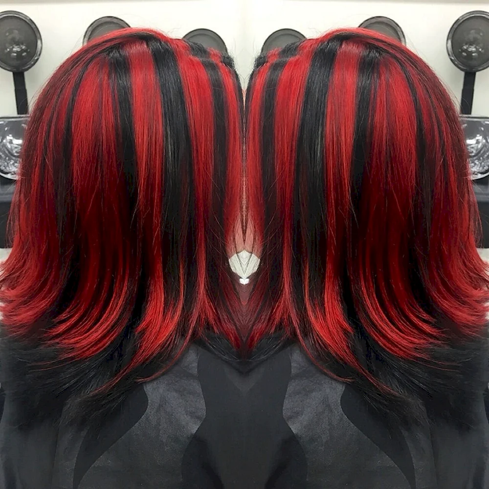 Ombre Black Red