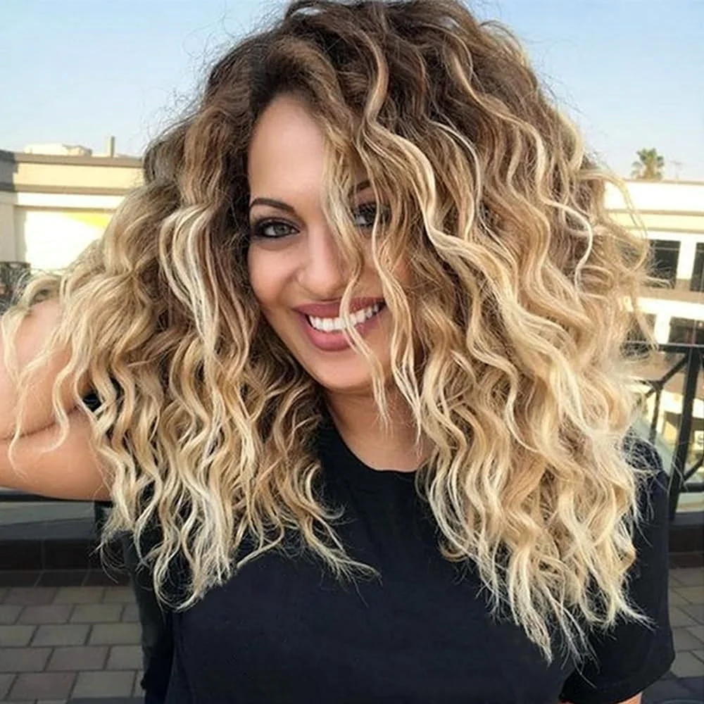 Ombre curly hair