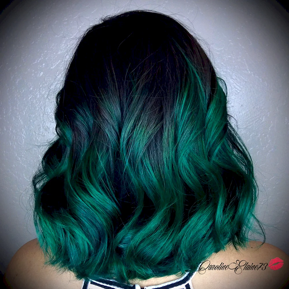 Ombre Green Wig