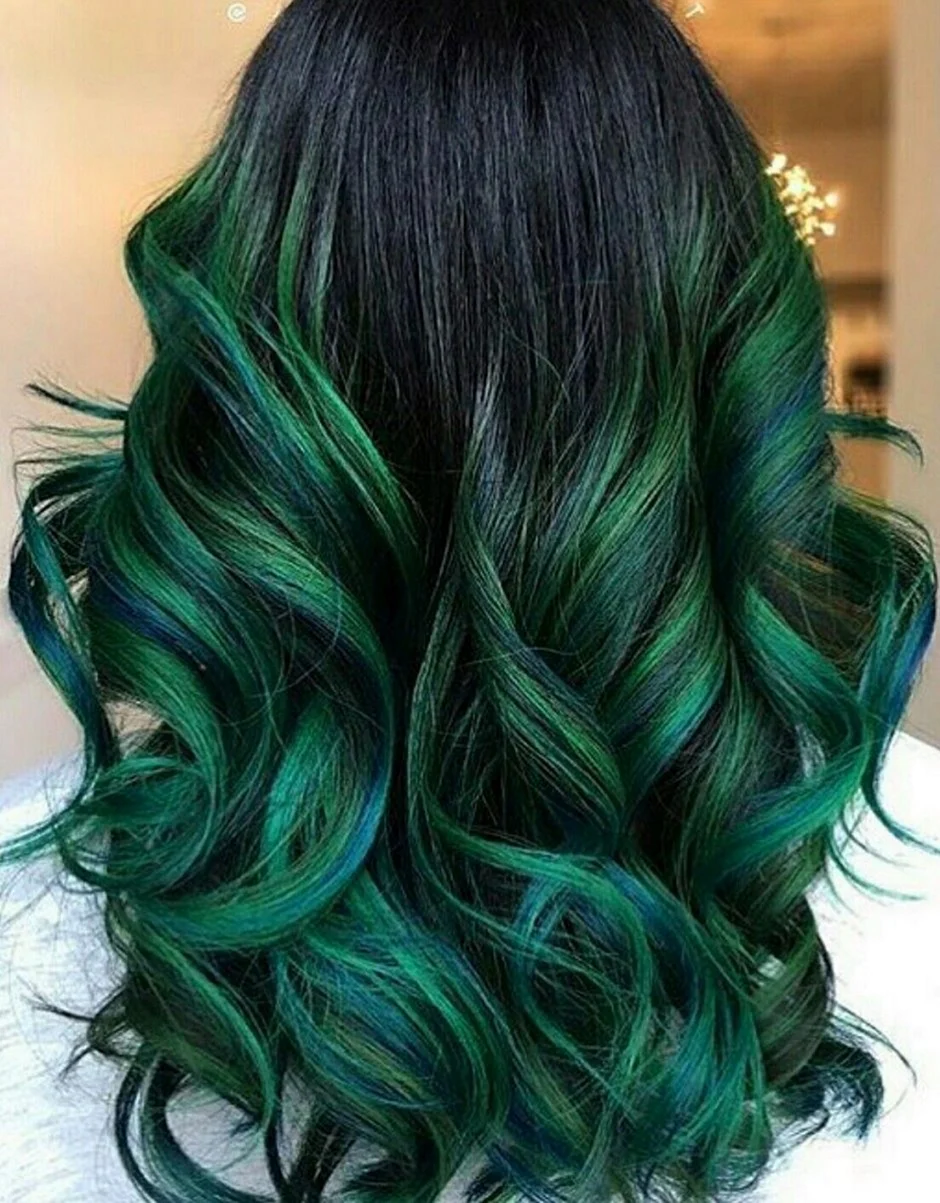 Ombre Green Wig