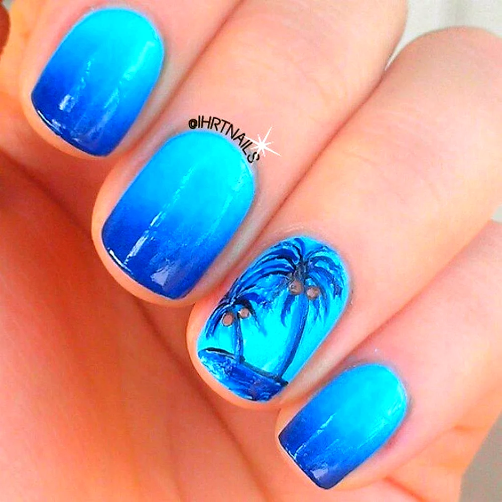 Ombre Nail Tropical