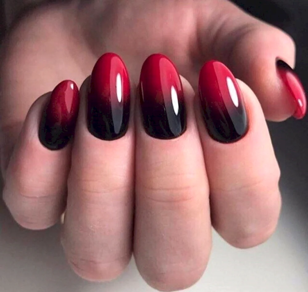 Ombre Nails Red