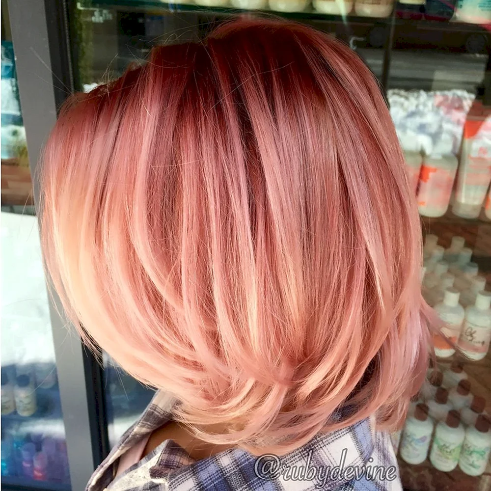 Ombre Pink Bob hair