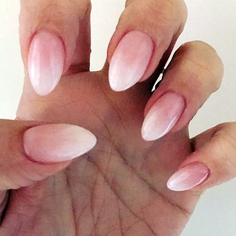 Ombre Pink Nails Almond