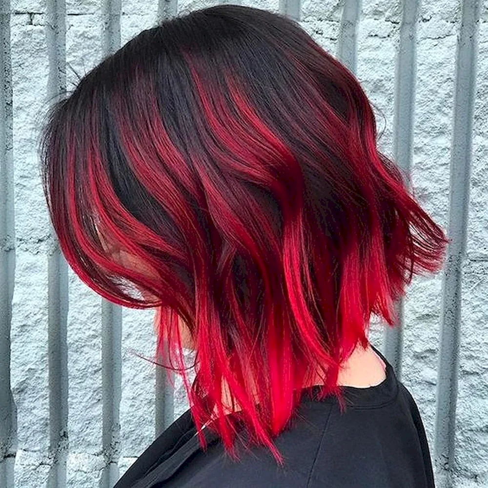 Ombre Red short hair