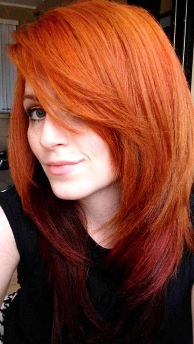 Orange hair pretty Color and