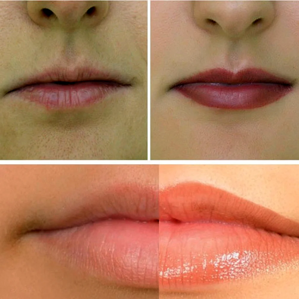 Перманентный макияж тонких губ