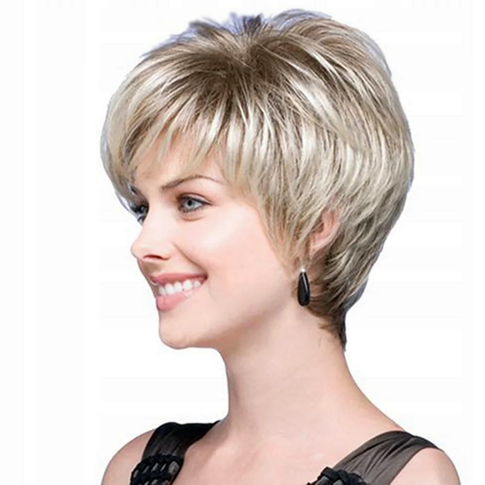 Perruque blonde Coupe Carre