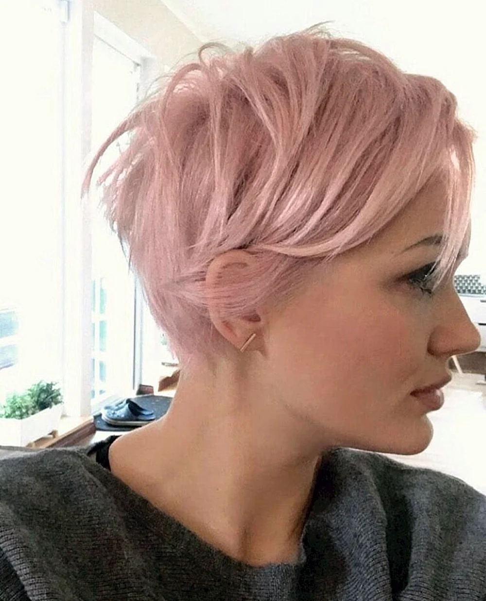 Пикси Боб розовые волосы