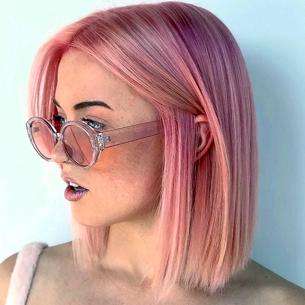 Pink Bob hair