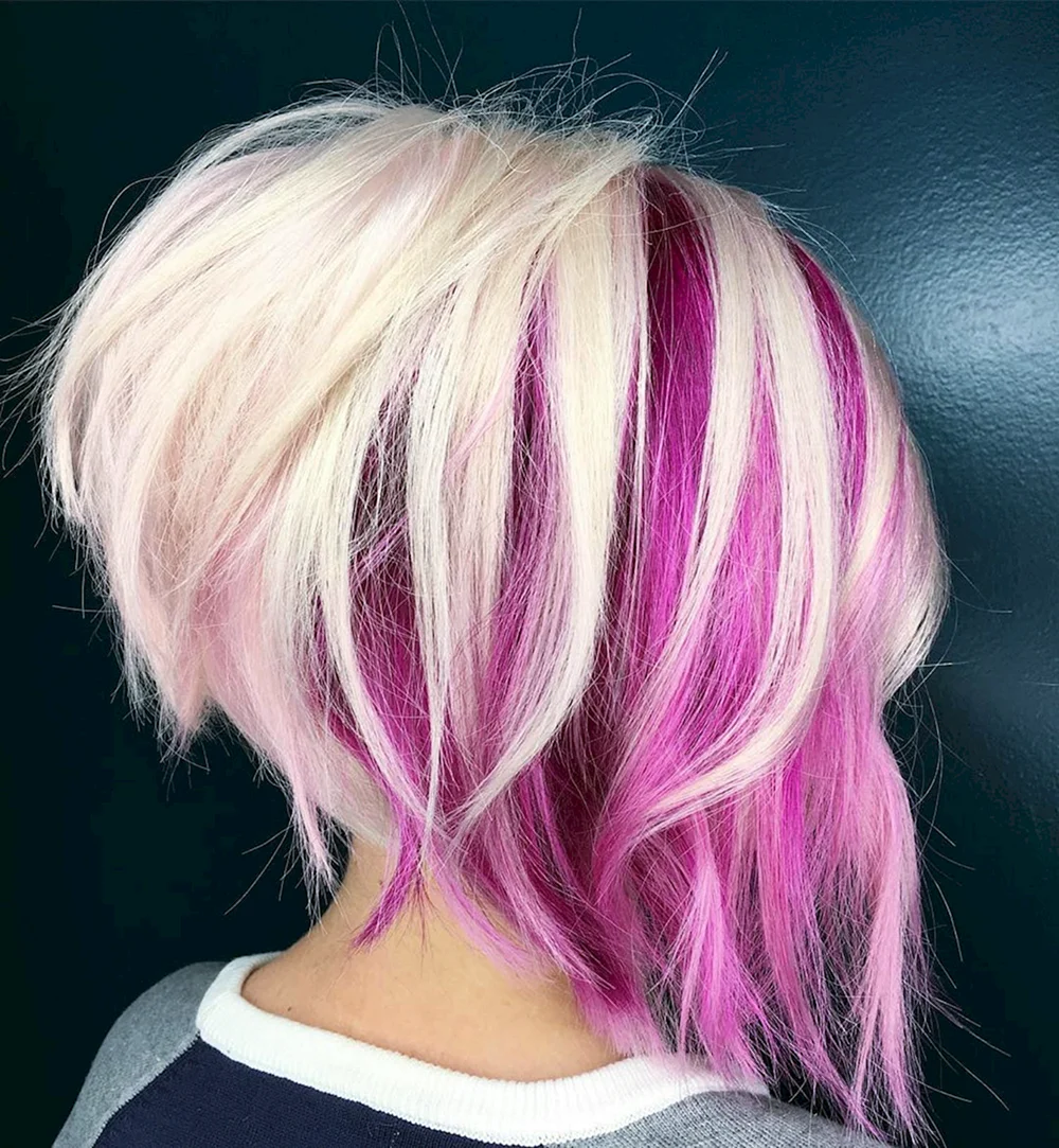Pink Bob Haircut