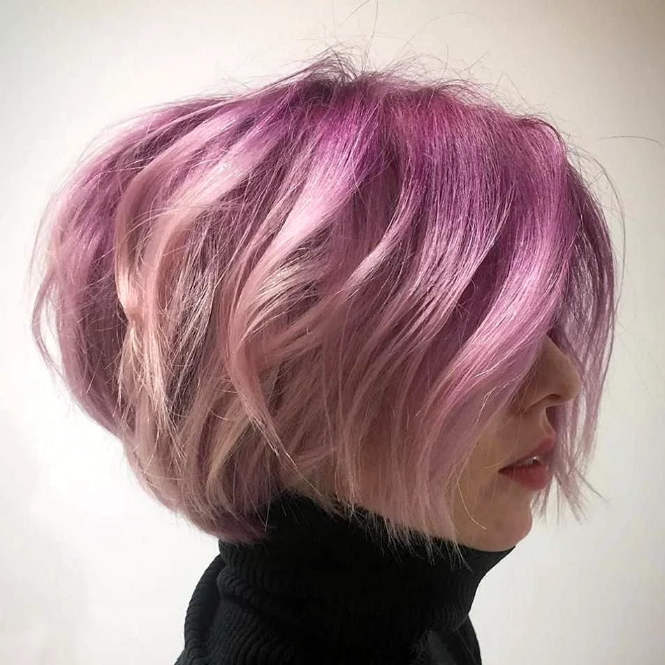 Pink Bob Haircut
