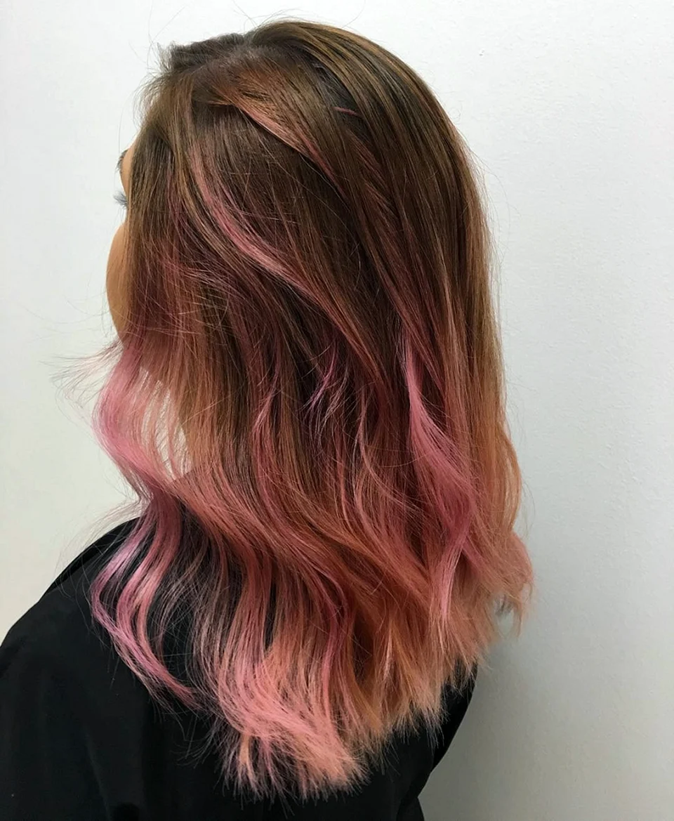 Pink Brown hair Color