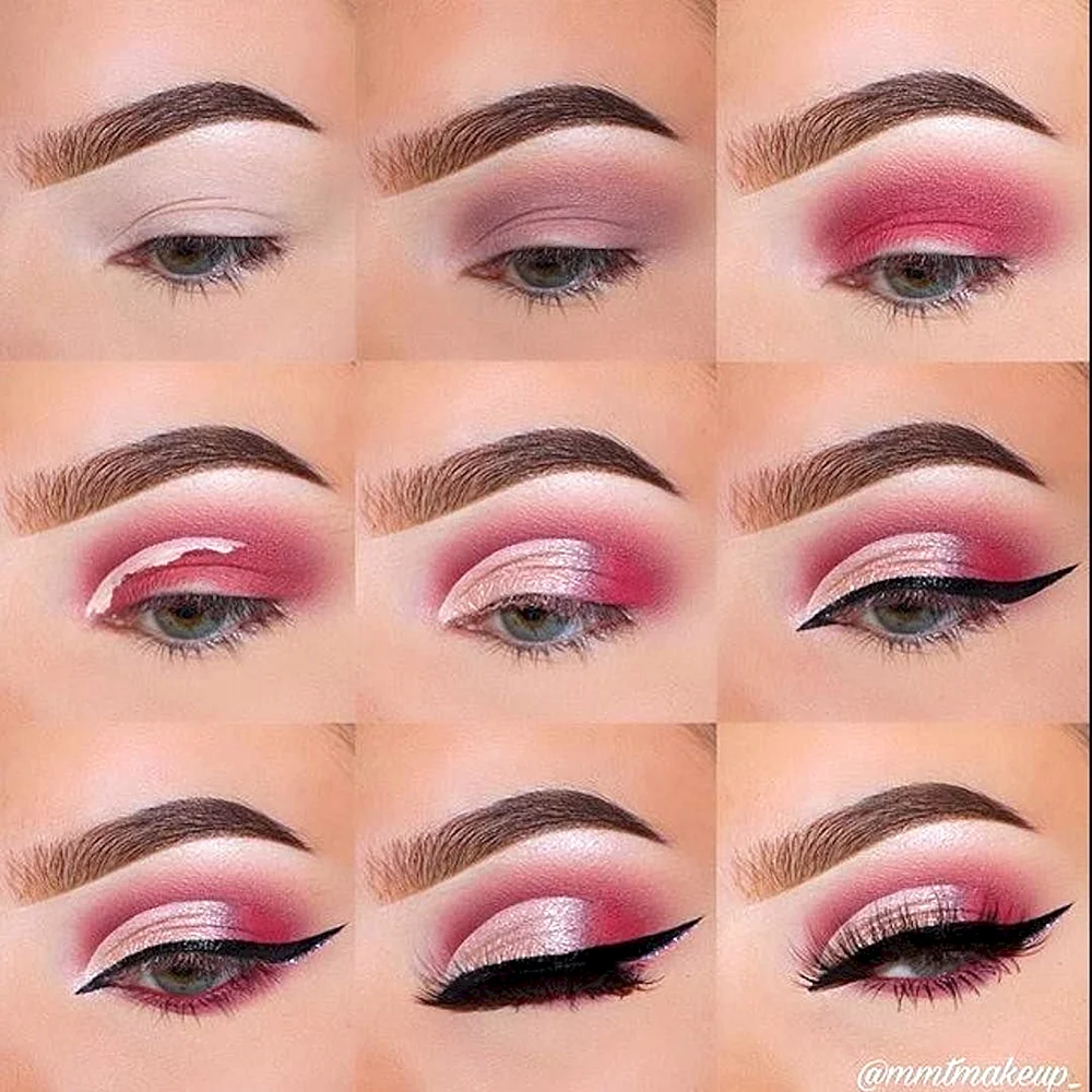 Pink Eye Makeup Tutorial for girls