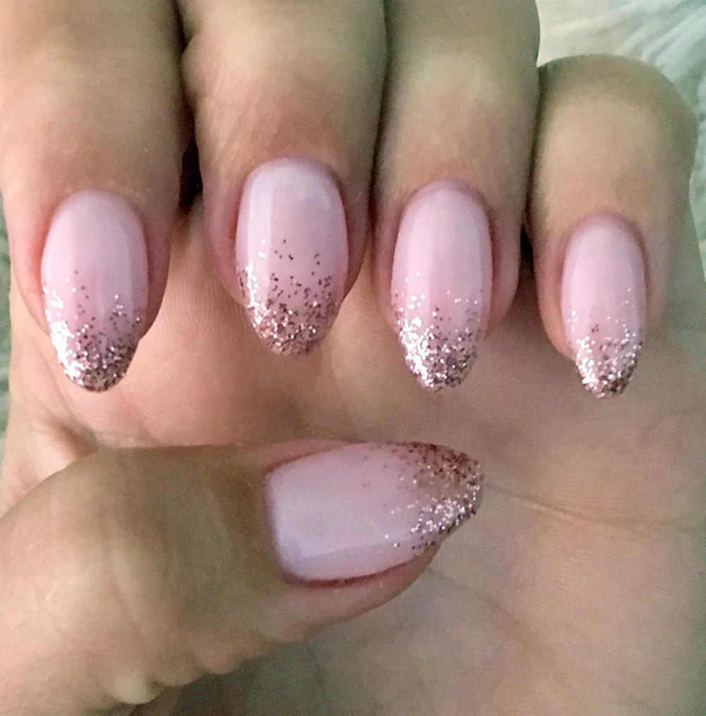 Pink glitter Beauty Nails