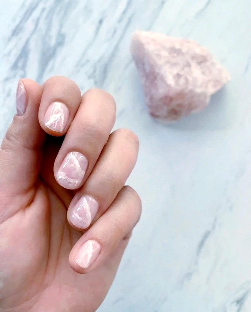 Pink Marble Manicure