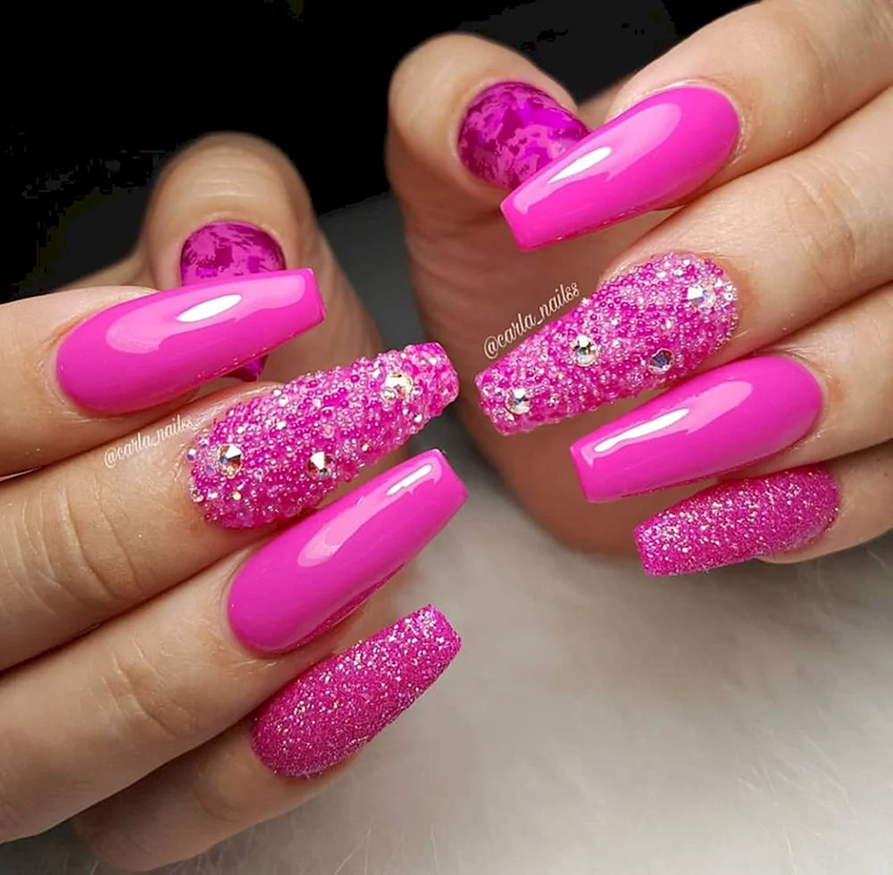 Pink Nail glitter
