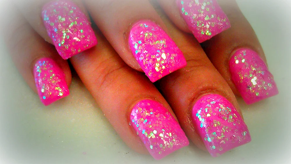 Pink Nail glitter
