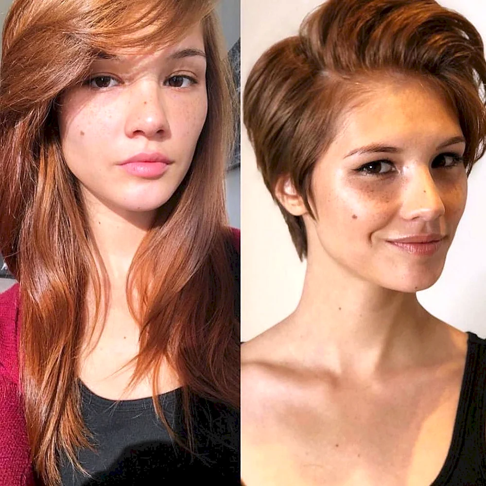 Pixie before and after