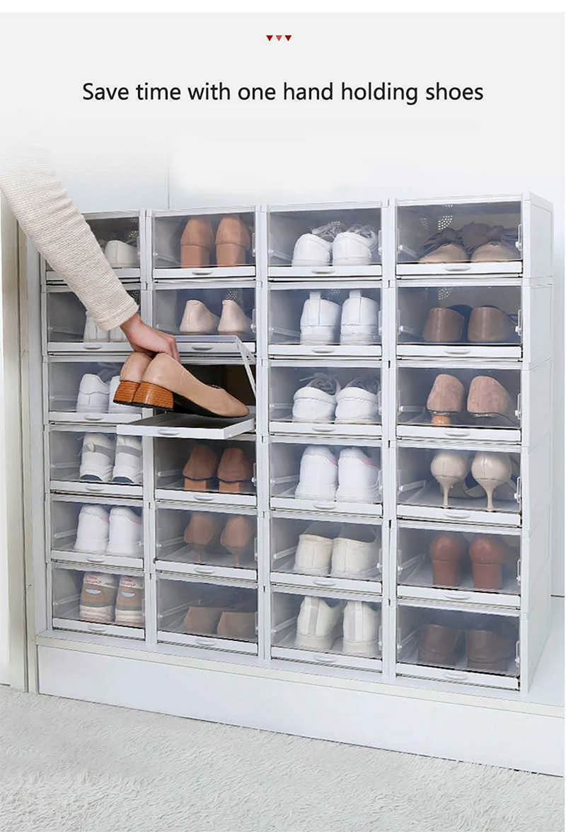 Plastic Shoe Box Storage