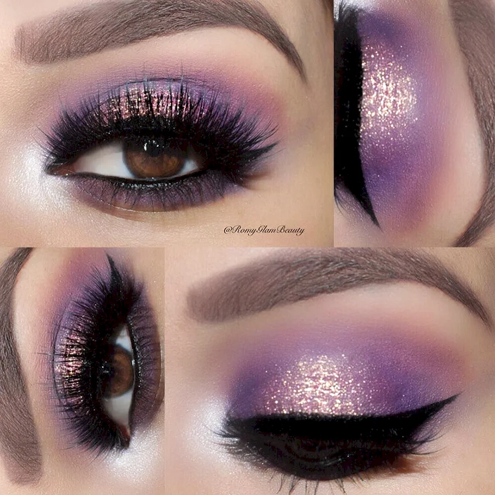 Purple Eyelash Makeup