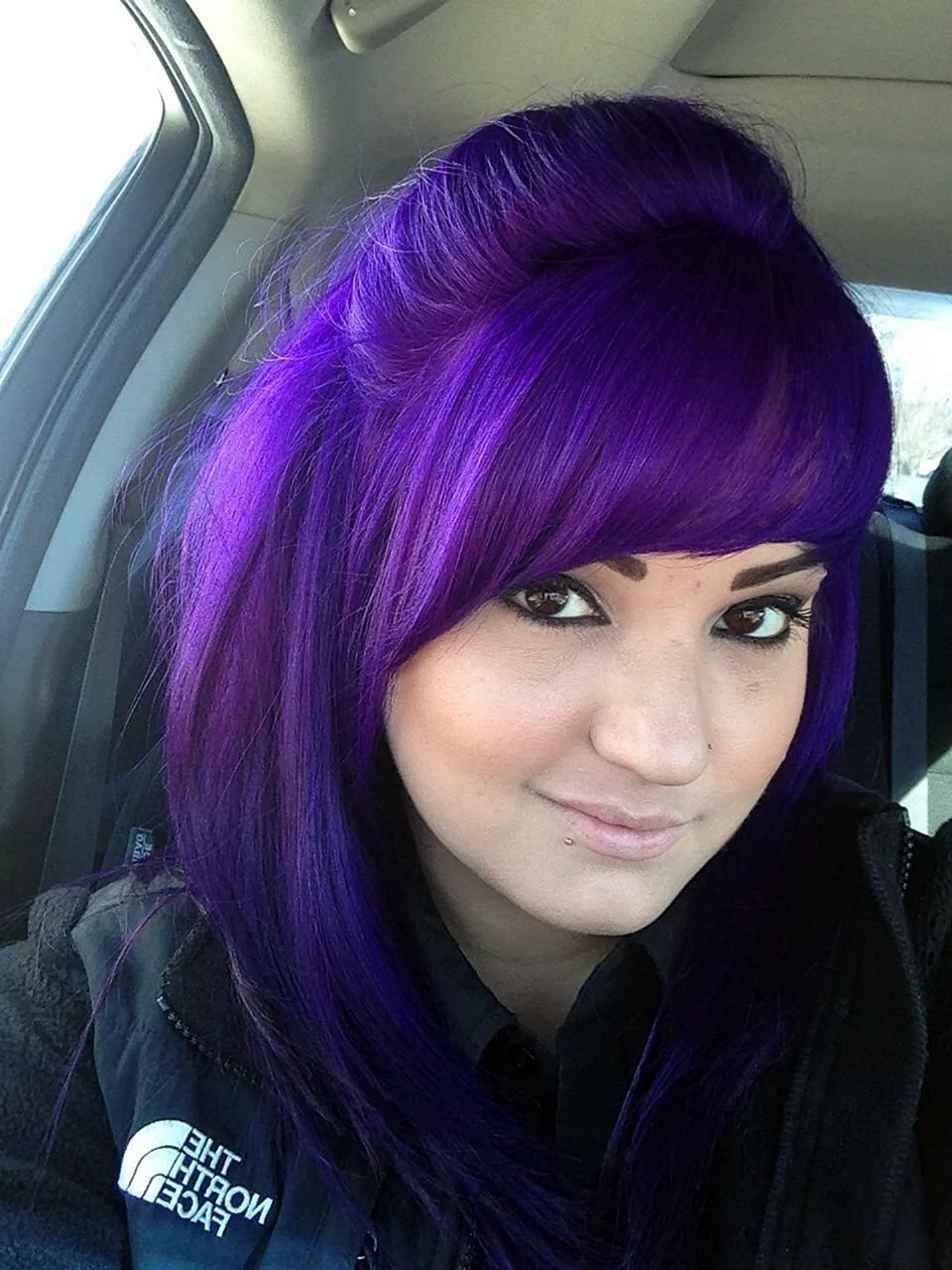 Purple hair Bangs