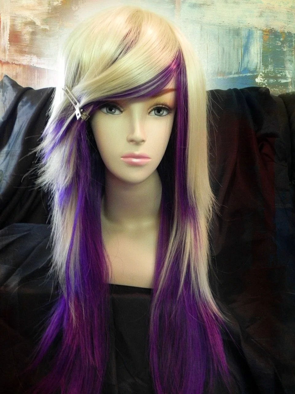 Purple hair Wig