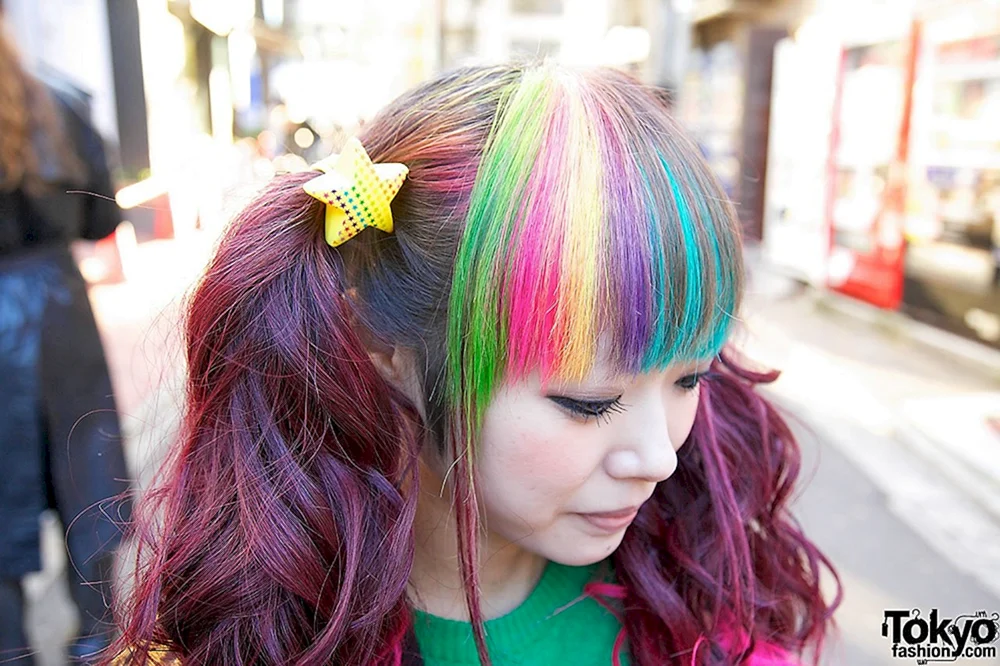 Rainbow hair Color