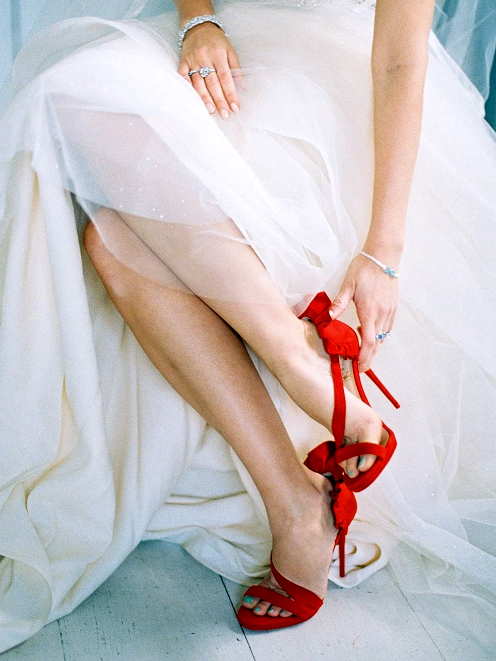 Red Sandals Wedding