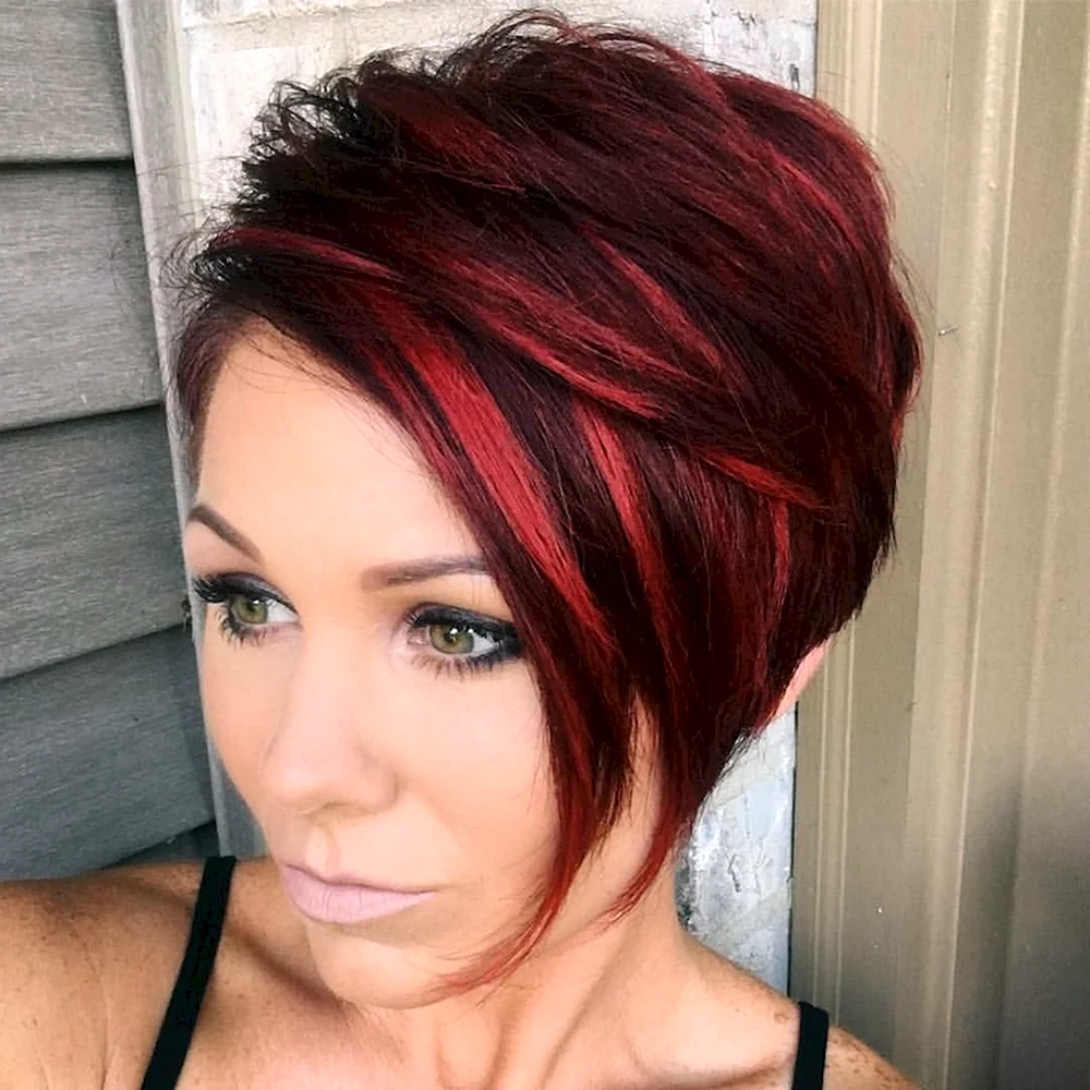 Red short hair Color
