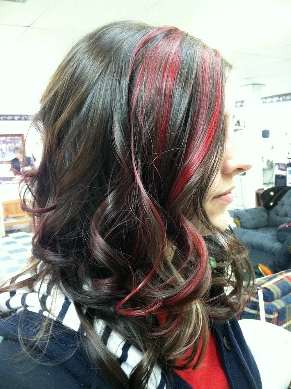 Red Streak hair