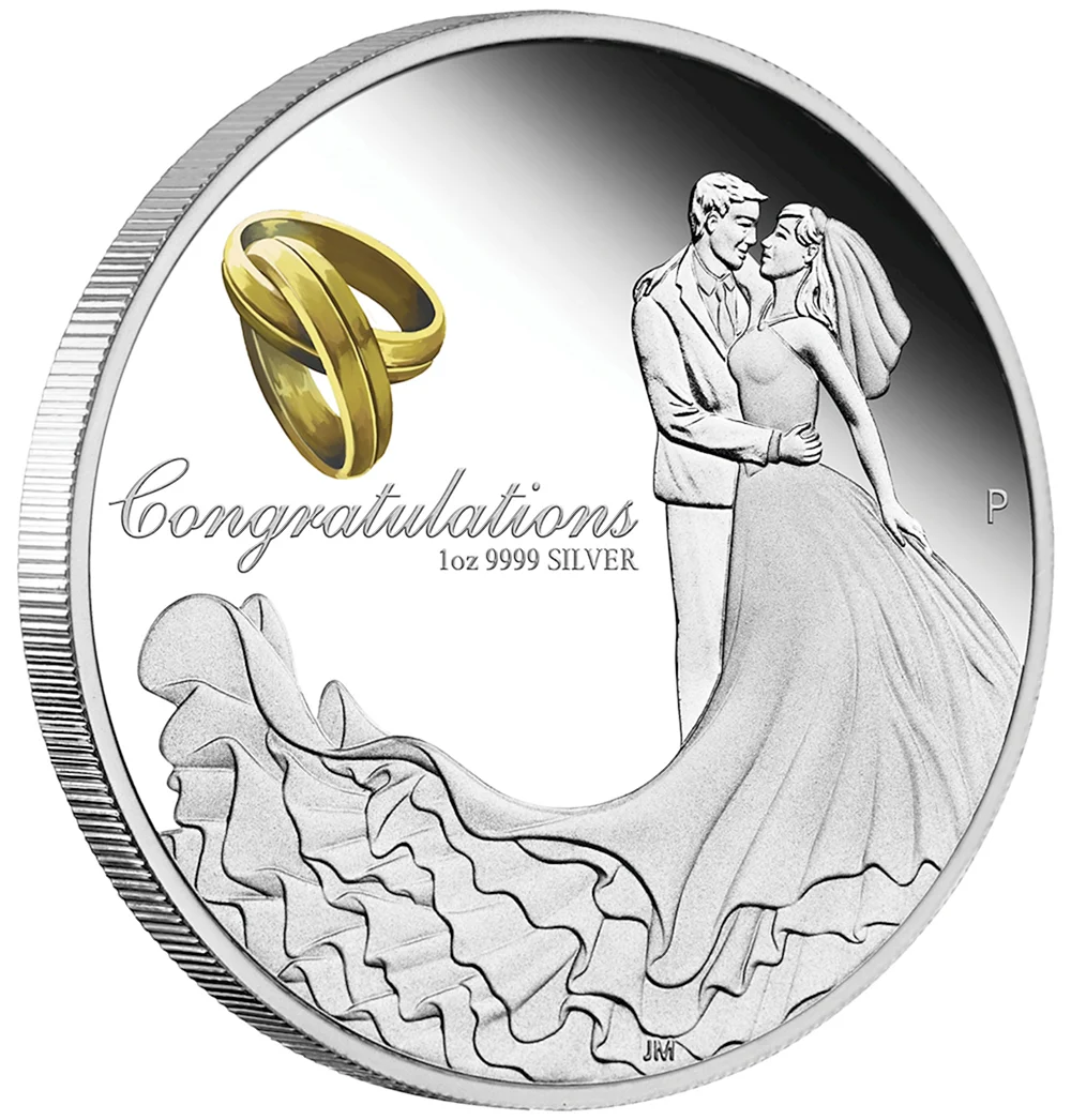 Серебряные монеты Свадебные