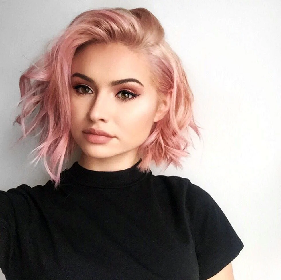 Short curly Pink hair
