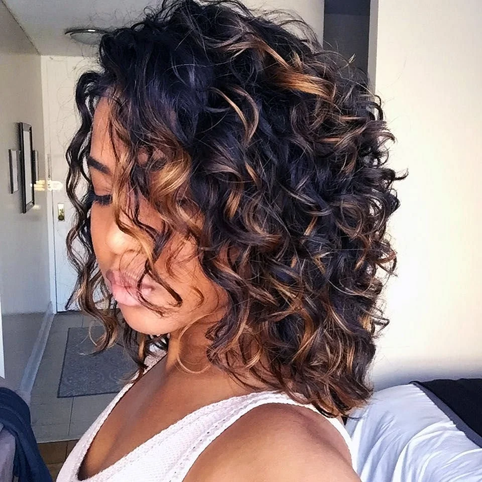 Short Ombre hair curly