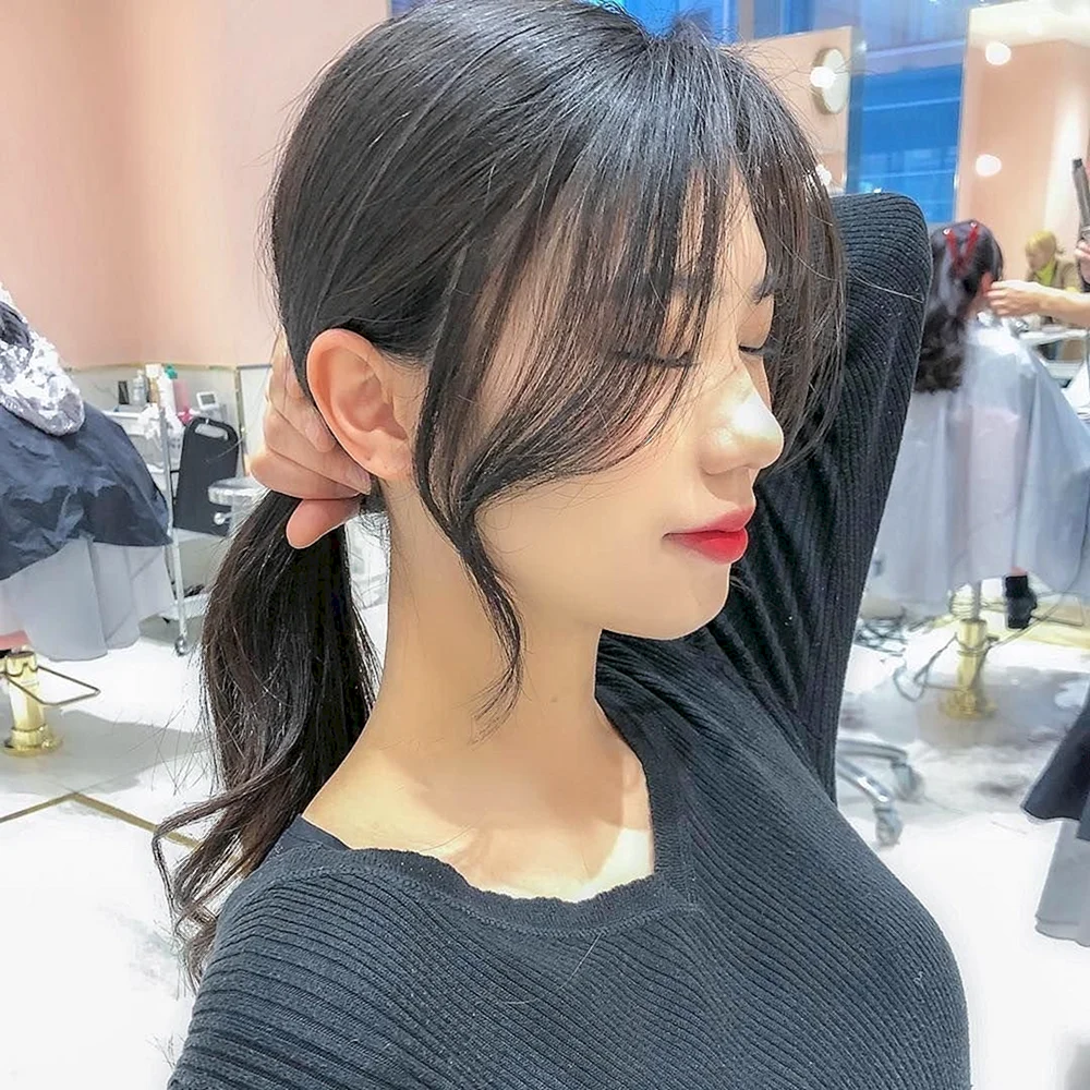 Side parted Bangs korean Hairstyle