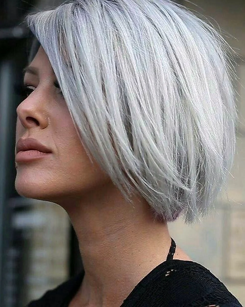 Silver Grey short hair